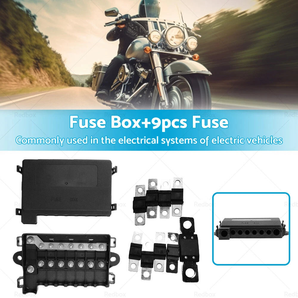 7 Way Multi Fuse Block Box Holder + 9 x 12-32V Fuses for Car Auto