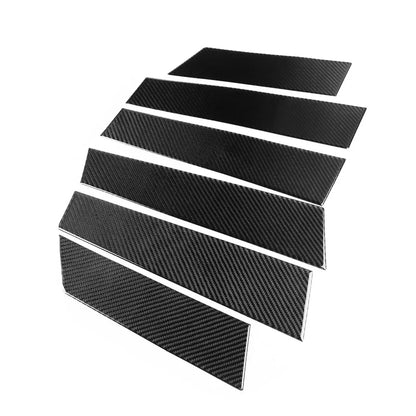6 x Carbon Fiber Door Window B Pillar Cover Trim for BYD Seal (2022-2025)