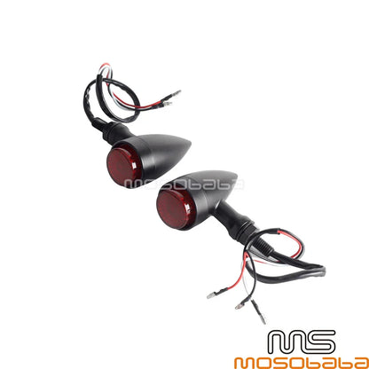 10mm Black Bullet LED Turn Signal Lights for Universal Fit