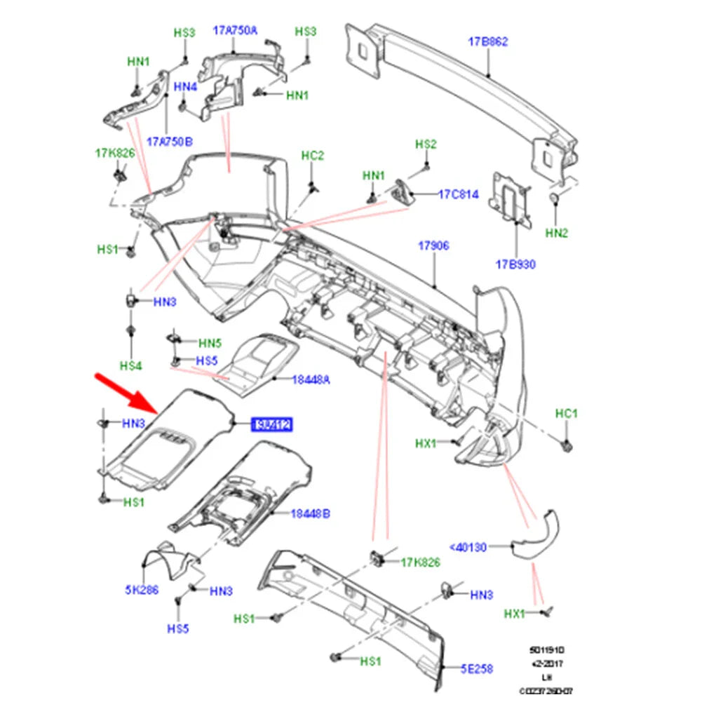 Rear Bumper Exhaust Pipe for Land Rover Range Rover Evoque (2010-2018)