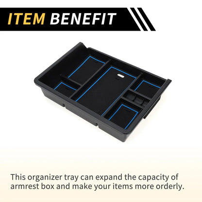 Center Console Organizer Box Tray for Chevy Silverado & GMC Sierra (2014-2023)