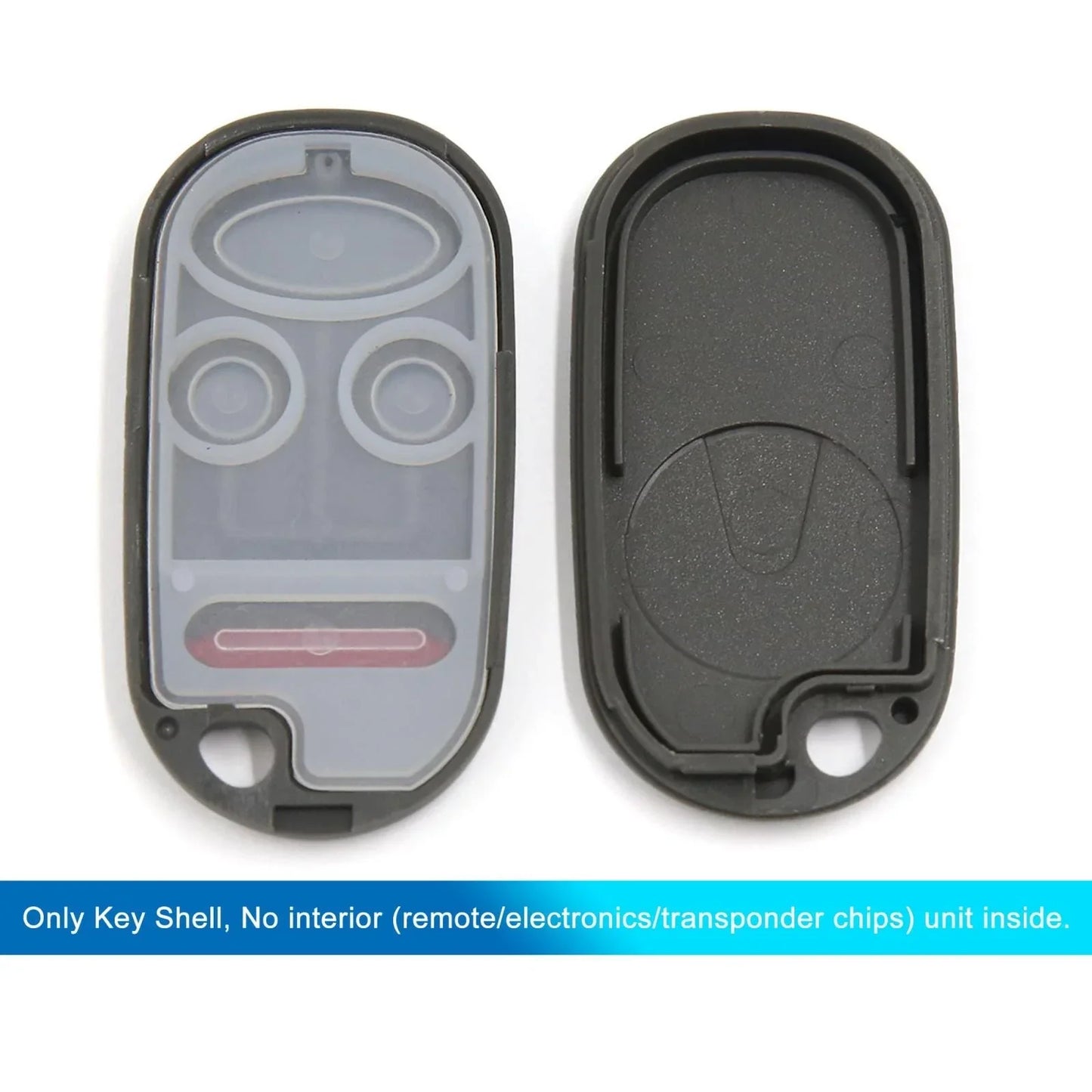 Replacement Key Fob Shell Case for Honda Accord 4 Button Black