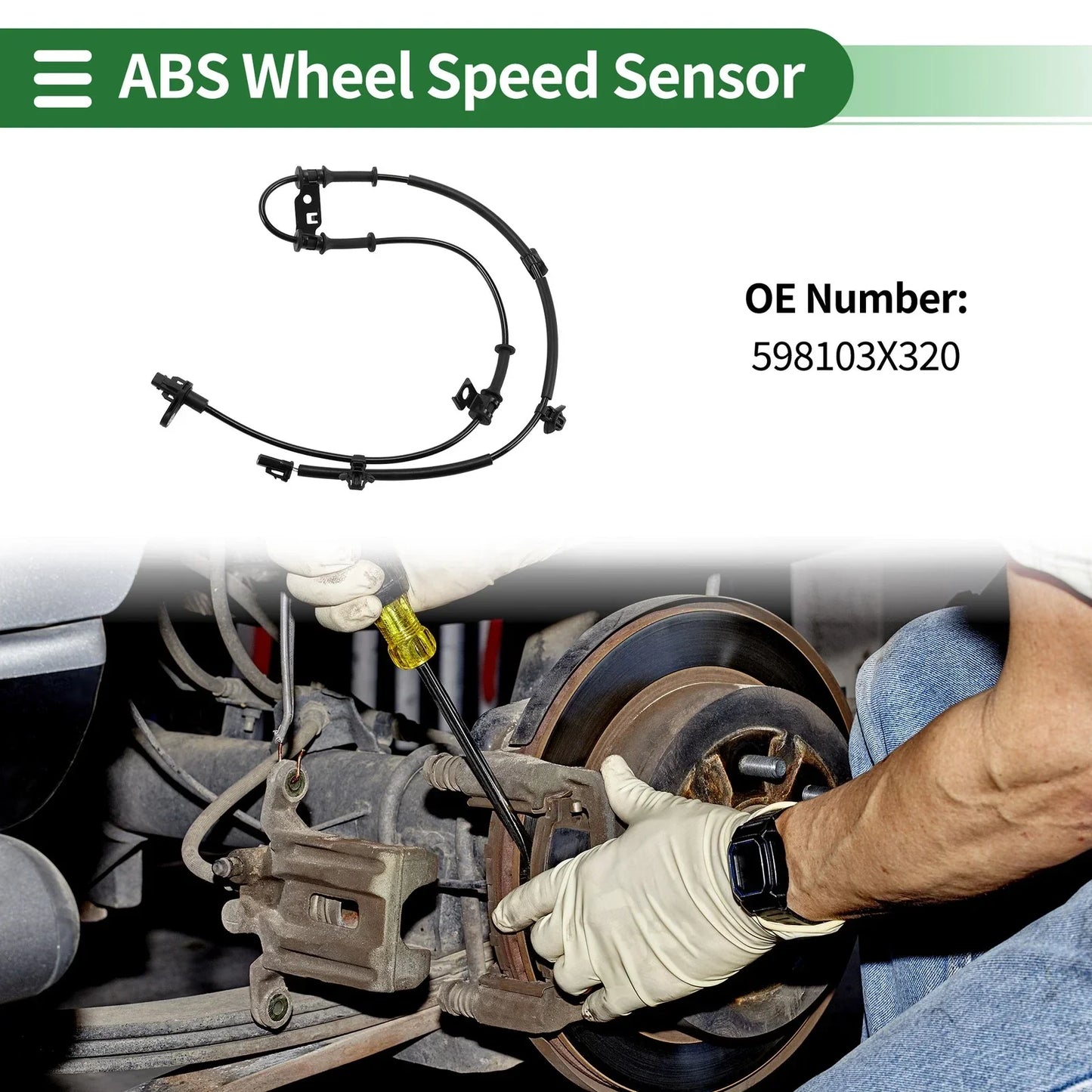 ABS Wheel Speed Sensor for Hyundai Elantra 2012-2016 (2 x Sensors)