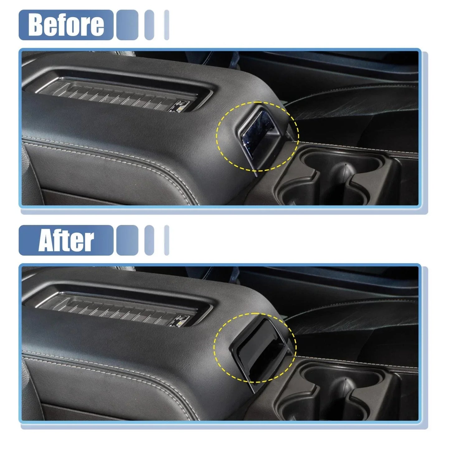 Center Console Cover for GMC (Matte Black)