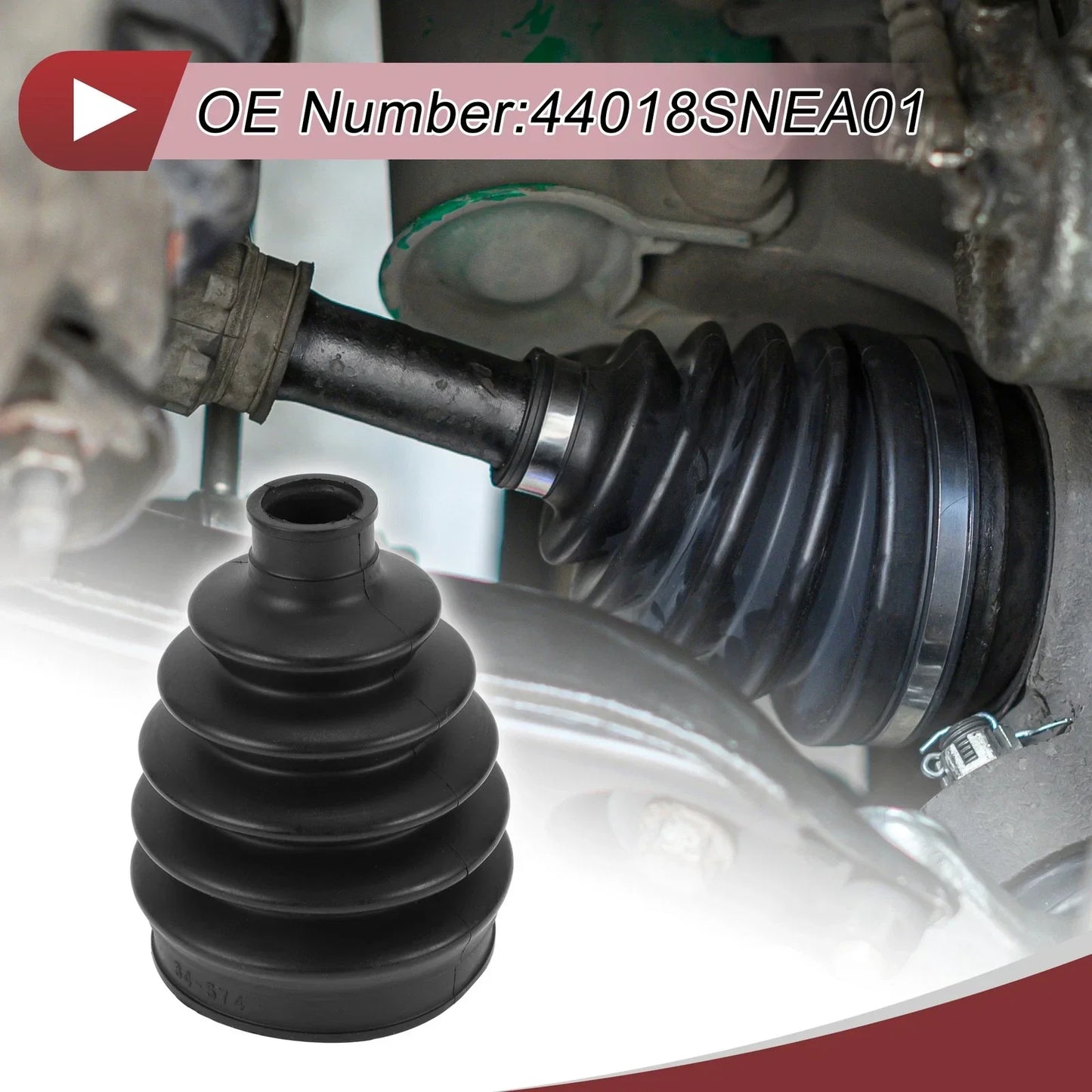 Outer CV Joint Boot Kit with Clamps for Honda Civic (2017-2021)