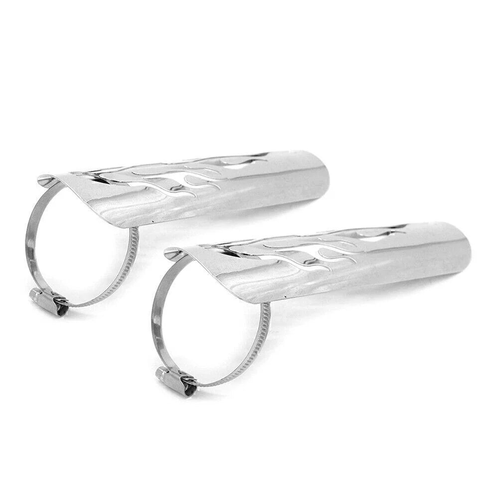 9" Flame Exhaust Pipe Heat Shield Covers for Harley Kawasaki