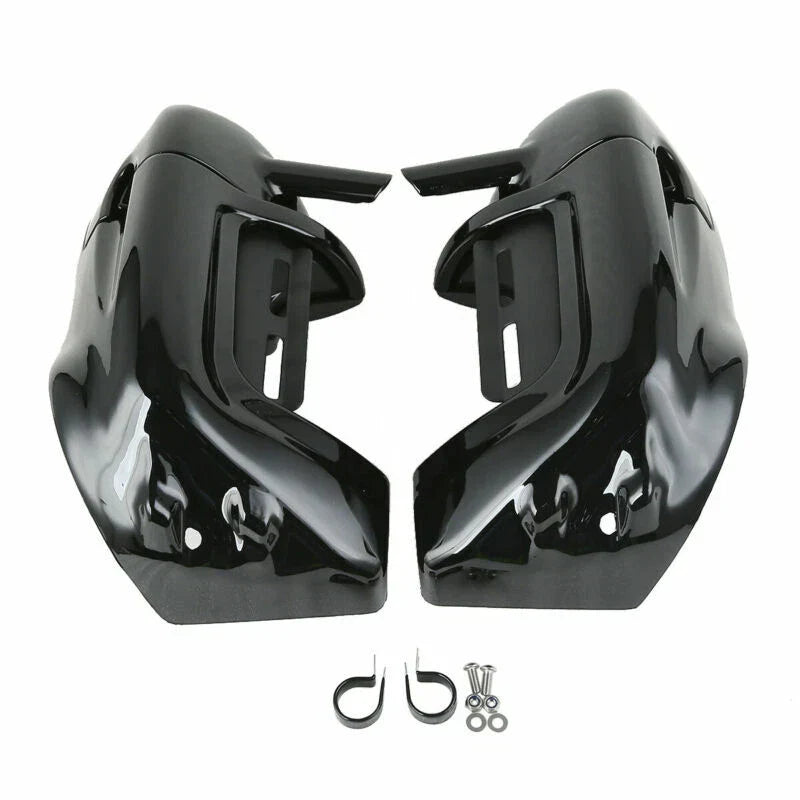 Black Lower Vented Fairing Engine Guard Crash Bar for Harley Road King (09-13)