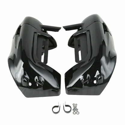 Black Lower Vented Fairing Engine Guard Crash Bar for Harley Road King (09-13)