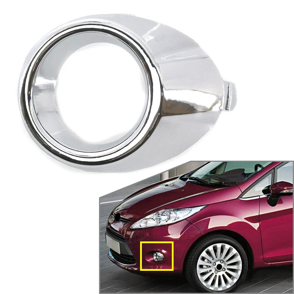 Chrome Front Fog Light Lamp Cover Trim for Ford Fiesta (2008-2012)