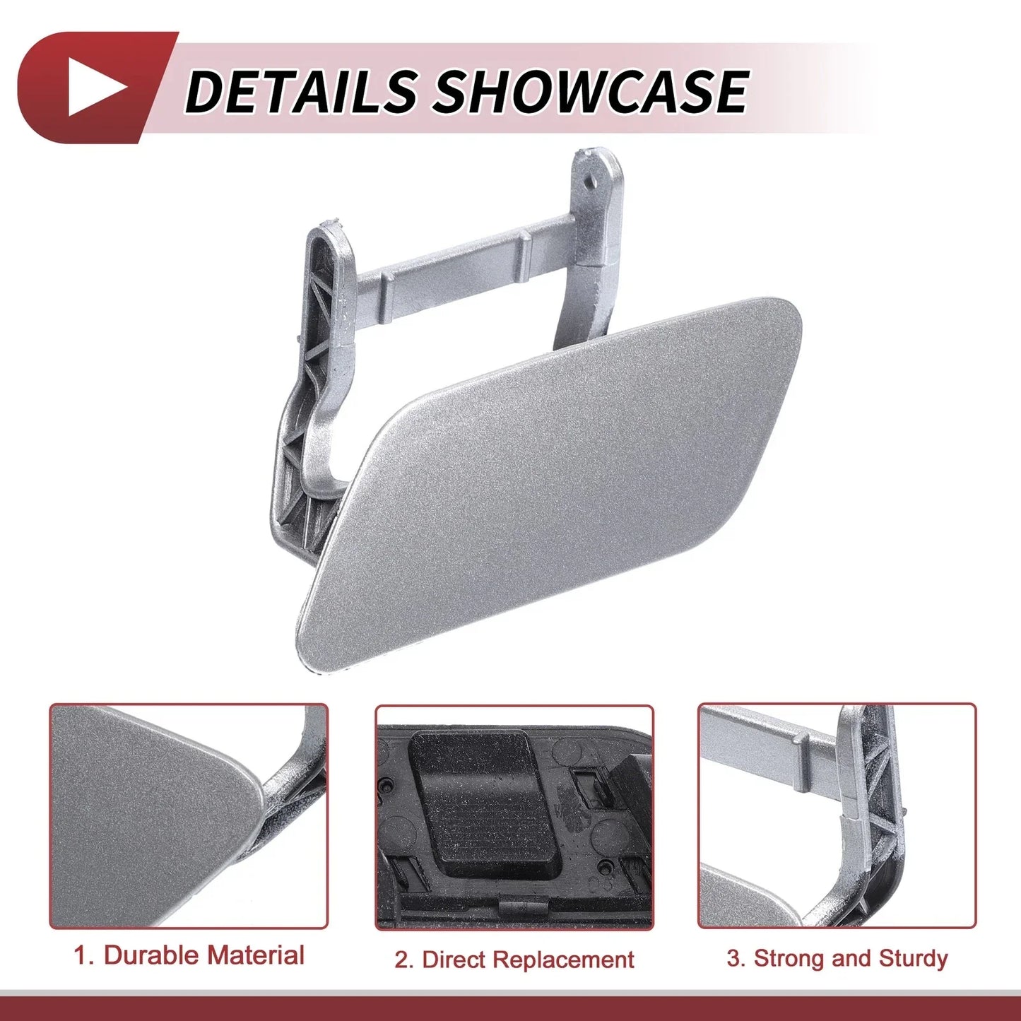 Front Left Washer Nozzle Cover for Mercedes-Benz ML350 (2012-2015) Silver