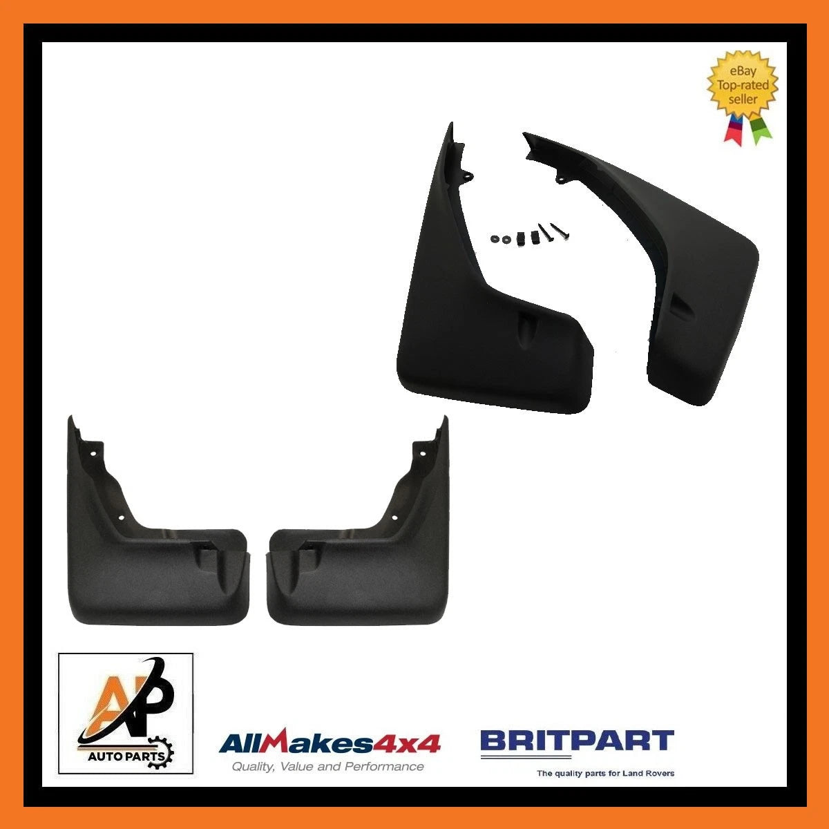 Front and Rear Mudflap Set Mud Flaps Kit for Land Rover Freelander 2 (2007–2014)