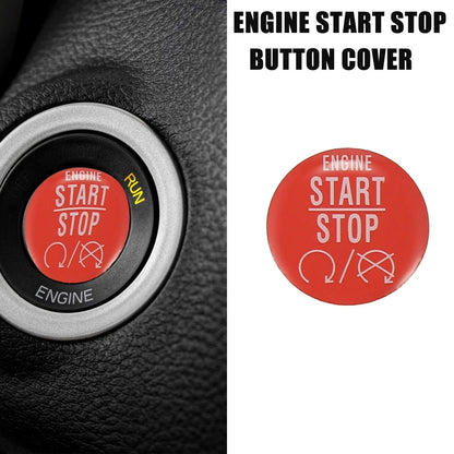 Red Engine Start Stop Button Cover Sticker for Dodge Charger Challenger (2015-2021)