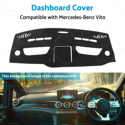 Dashboard Cover for Mercedes Vito Chassis 447 (2014-On) Black Dash Mat