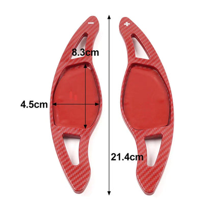 Red Steering Wheel Shift Paddle Extensions for Audi R8 RS3 RS4 RS5 RS6 RS7 TT