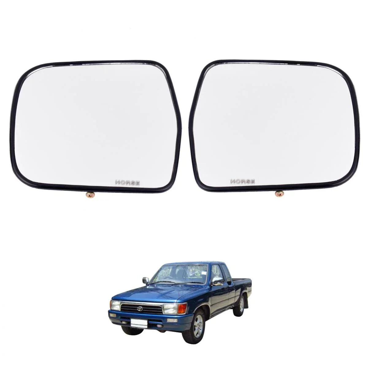 Side Door Mirror Glass Lens Pair Fits Toyota Hilux LN85 LN106 4Runner 1989-97