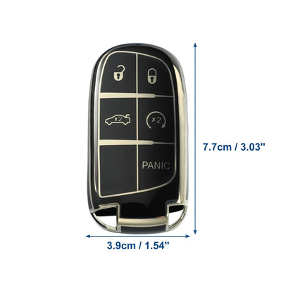 TPU 5 Button Keyless Entry Remote Cover for Dodge Durango (2018-2023) Black
