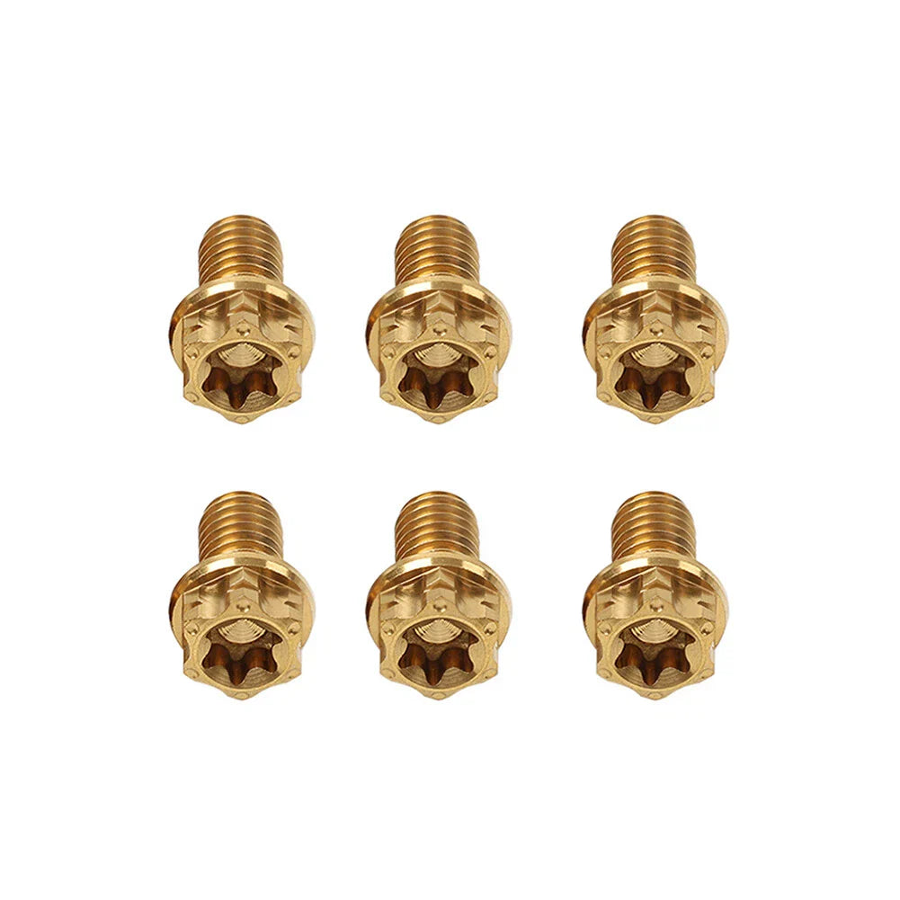 6pcs M8x35mm Titanium Torx Head Flange Screws for Motorcycle Bike
