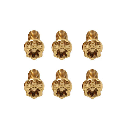 6pcs M8x35mm Titanium Torx Head Flange Screws for Motorcycle Bike