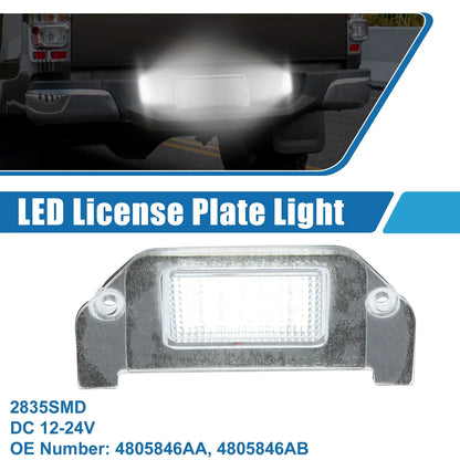 White LED License Plate Light Assembly for Dodge Dart (2013-2016)