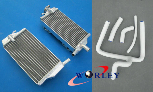 Aluminum Radiator + Y Hose Kit Blue for Honda CR250R (2002-2004)