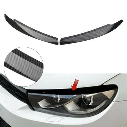 Carbon Fiber Head Light Eyelid Cover Trim for VW Scirocco (2009-2017)