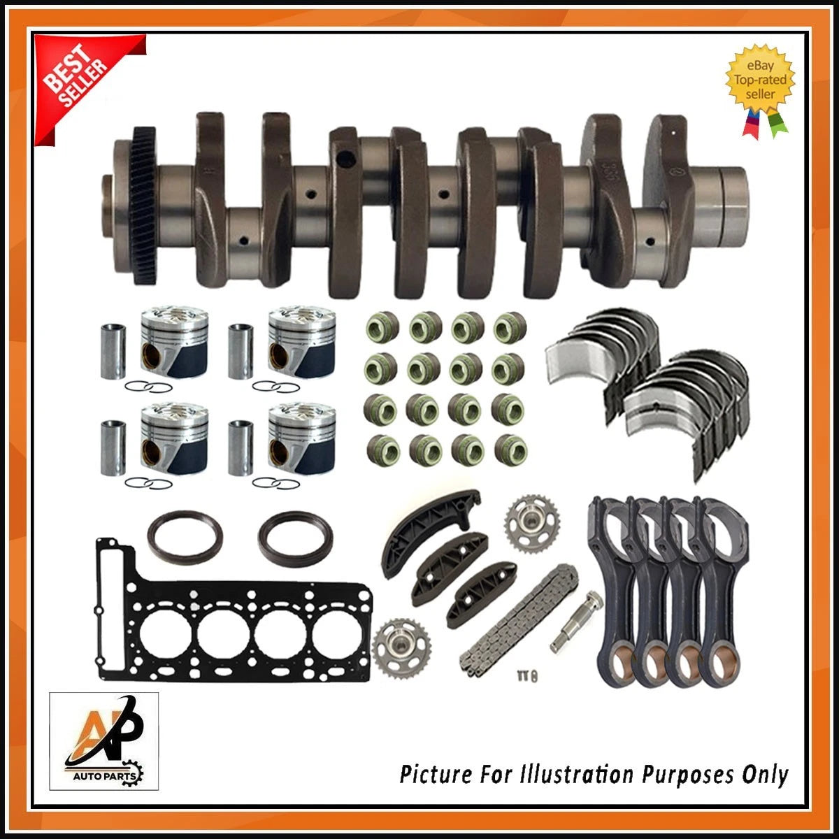 Crankshaft Engine Rebuild Parts Kit for Mercedes-Benz Sprinter 2.2 OM651 (2011–2018)