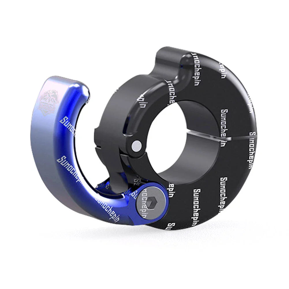 CNC Helmet Hook Holder for Motorcycle ATV 21-28mm Handlebar Blue