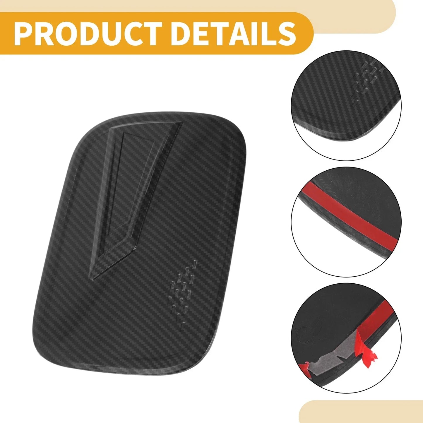 Fuel Tank Door Cap for Honda CRV 2017-2022 Carbon Fiber Black ABS