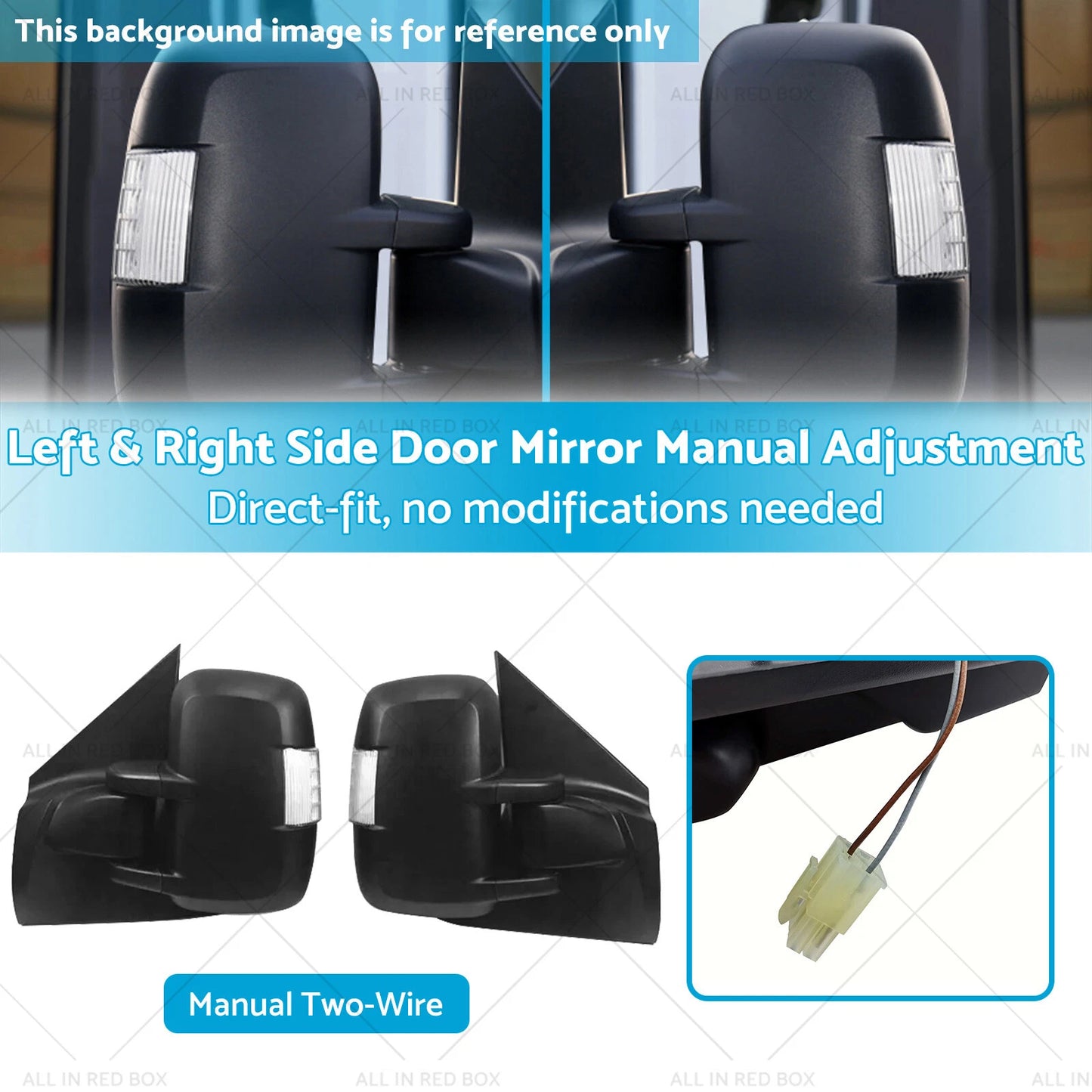 Manual Adjustment Left & Right Side Door Mirror for LDV V80 (2013 - Present)