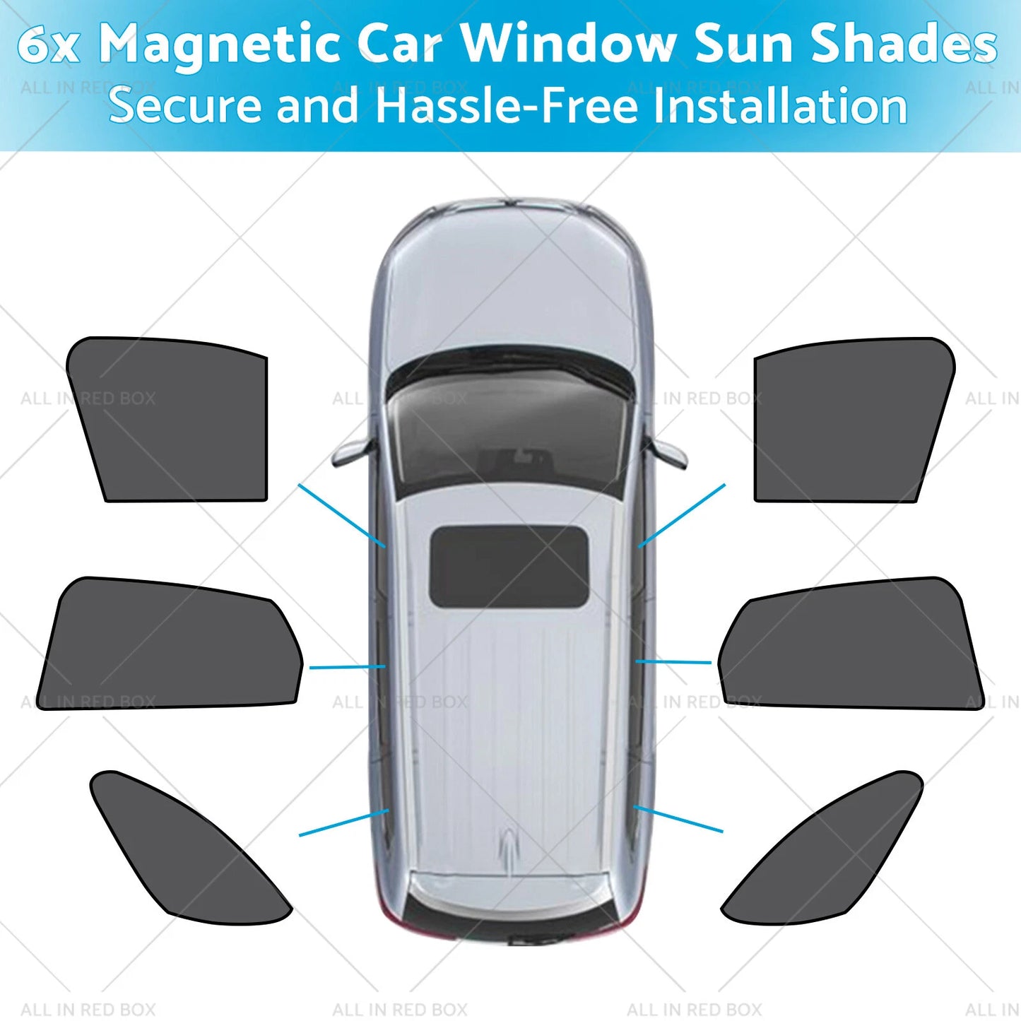 6 x Magnetic Sun Shades for Mazda CX-3 (2015-Current)
