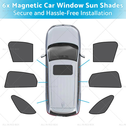 6 x Magnetic Sun Shades for Mazda CX-3 (2015-Current)