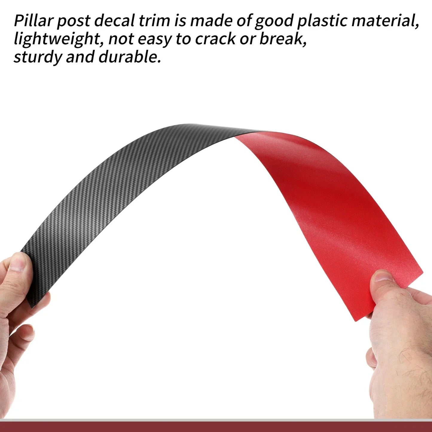 6 Pcs Door Pillar Window Trim for Mercedes-Benz C-Class (1994-2000) Black Carbon Fiber