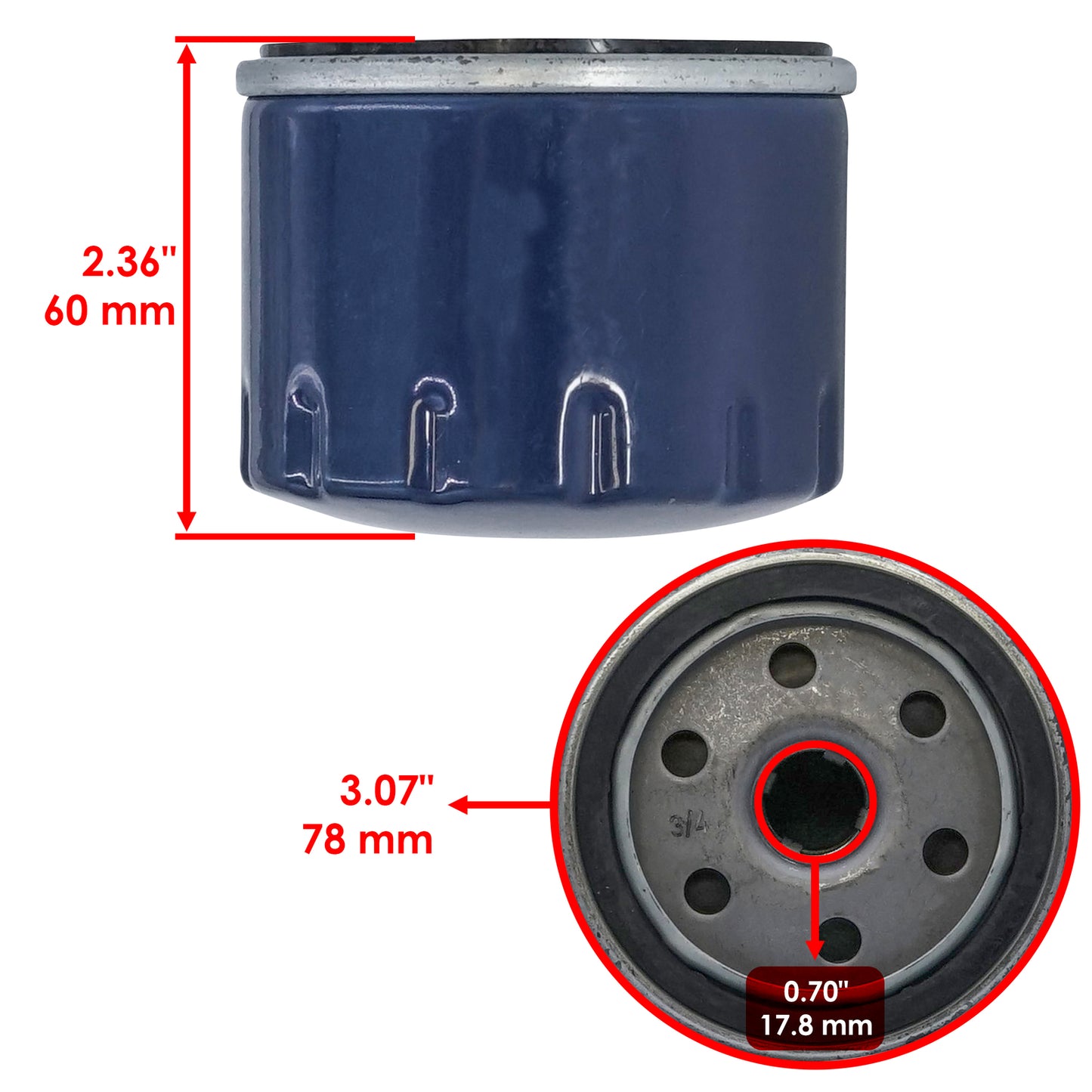 Air and Oil Filter Replacement Kit for John Deere 647 648 652 (1990–1990)