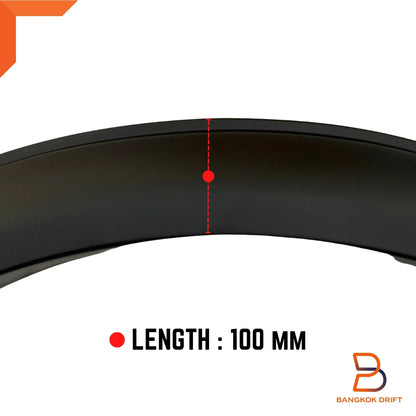 4" Matte Black Fender Flares for Ford Everest UB SUV (2022-2024)