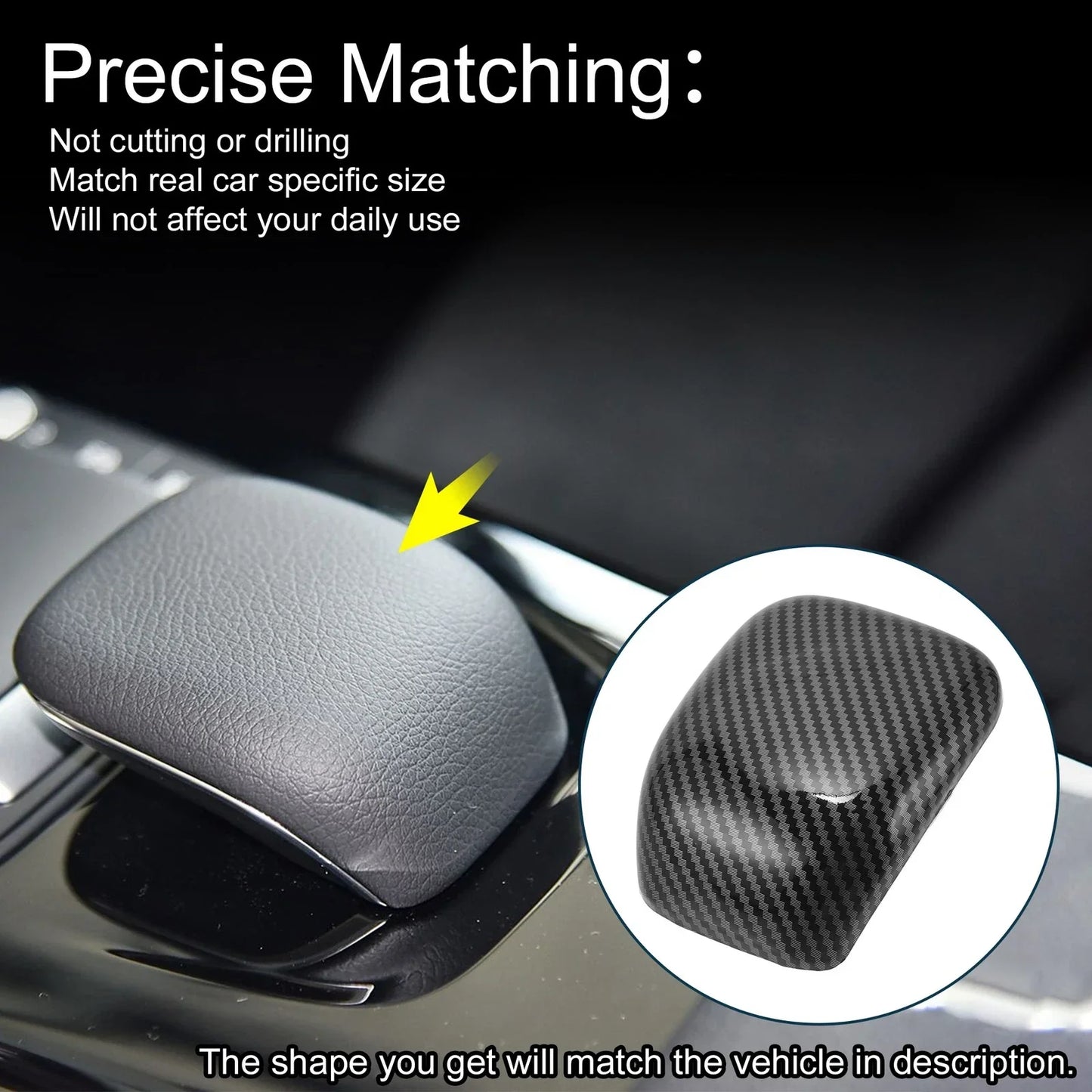 Gear Shift Knob Cover Sticker for Mercedes-Benz A CLA Class W177 C118 W118