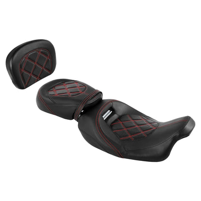 Driver & Passenger Backrest Pad for Harley CVO Street Road Glide (2009 - 2023)