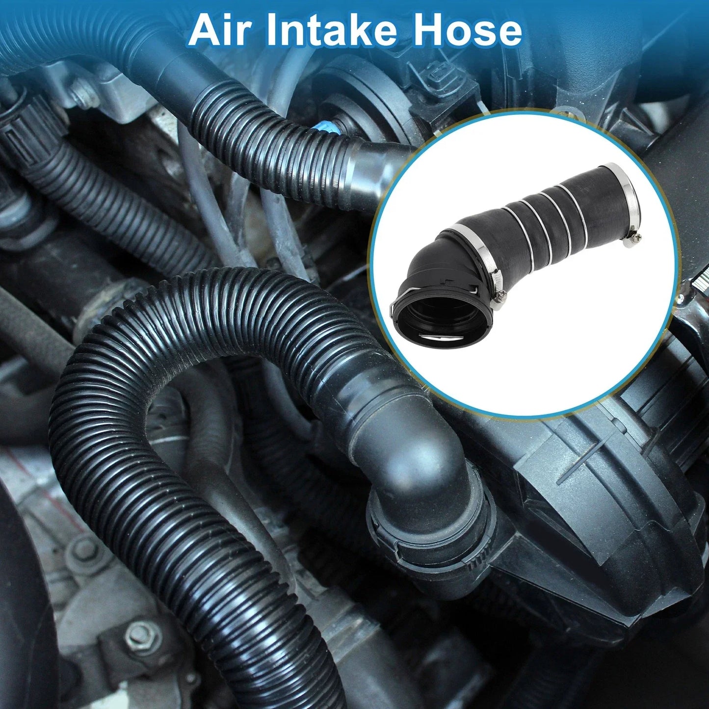 Engine Air Intake Hose with Clamps for BMW 5 Series Touring (2004-2010)