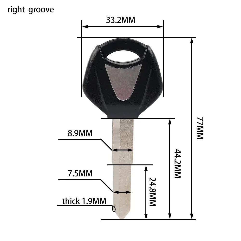 Uncut Blank Key for Yamaha YZF R1 R6 YZF600 FZ1 FZ6 MT07 MT09