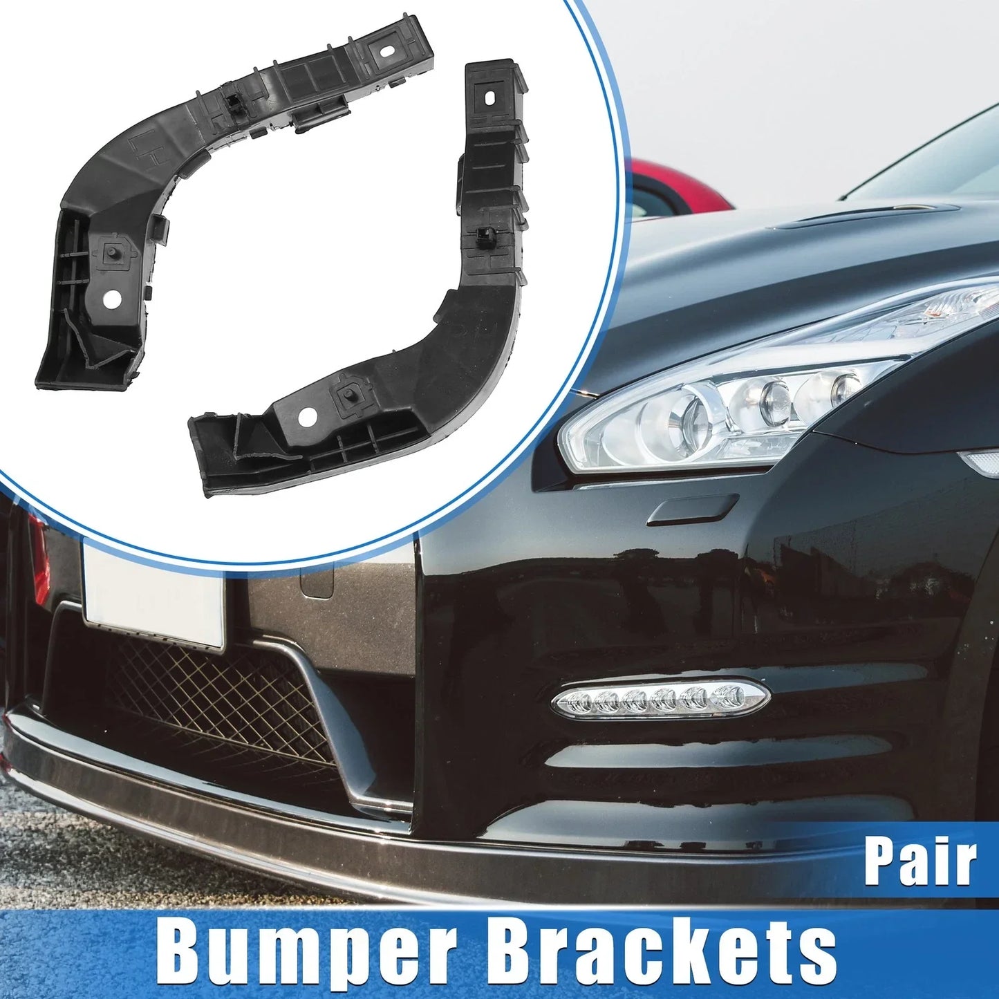 Front Bumper Brackets 2 x Support Covers for Hyundai Elantra (2008-2010)