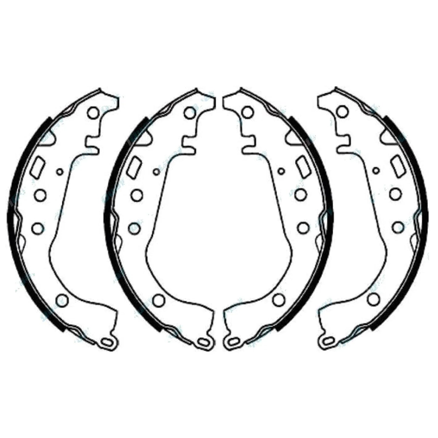 Rear Brake Shoes Lining Set for Toyota Corolla ZZE122R ZZE123R 2001~2007