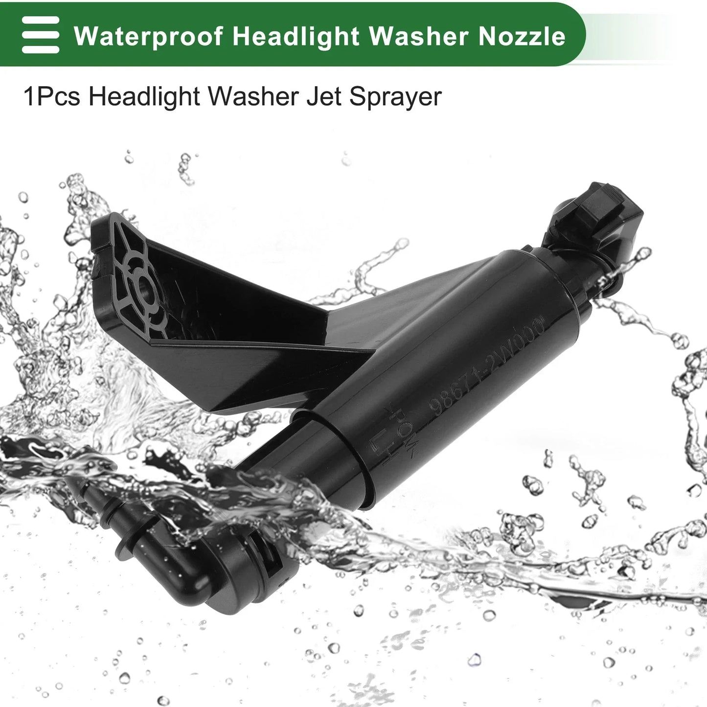Front Side Headlight Washer Nozzle for Hyundai Santa Fe (2013-2018)