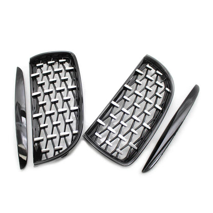 Black Frame & Chrome Grille for BMW E90 (2005-2008)