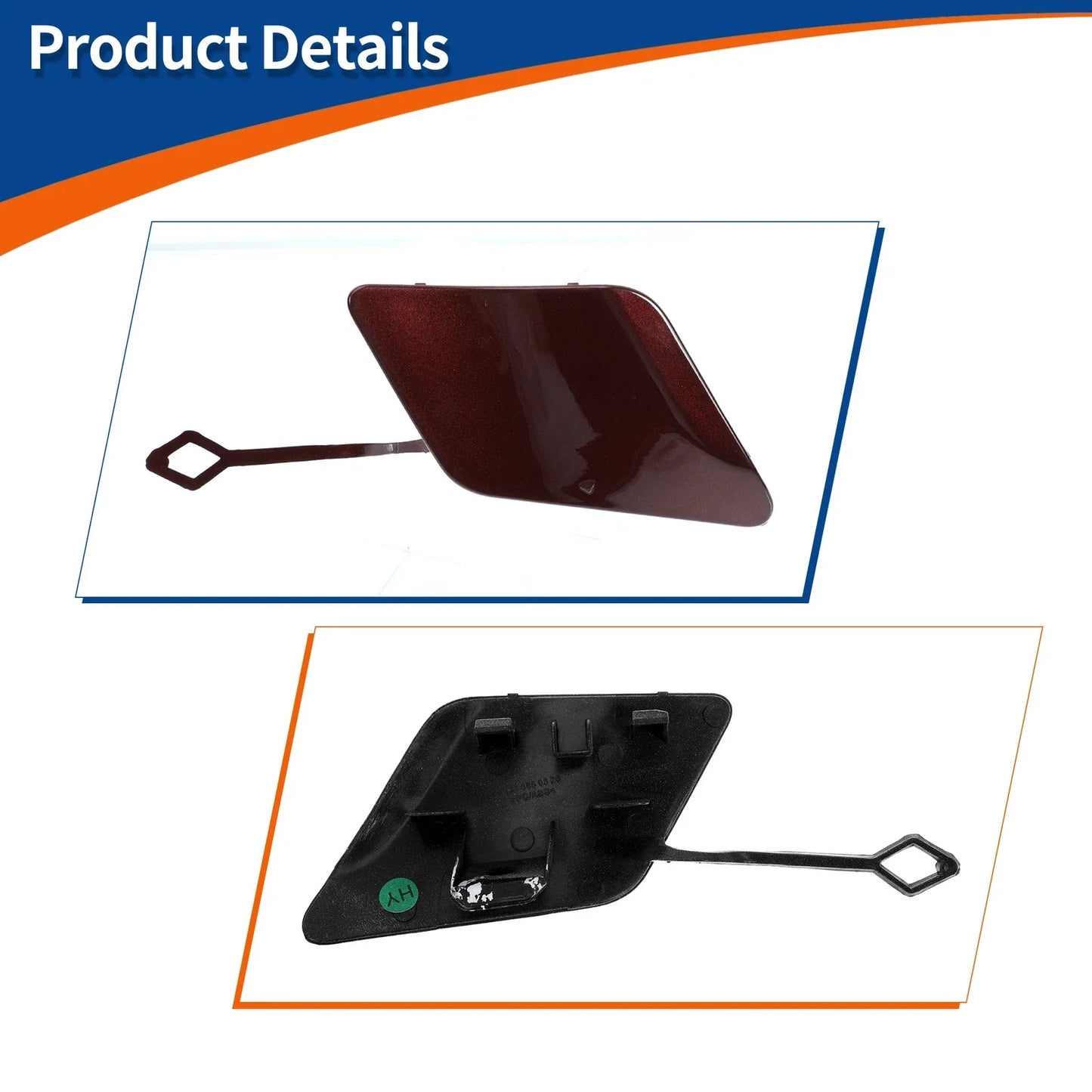 Front Bumper Tow Hook Cap for Mercedes-Benz C250 (2012-2015) - Dark Red