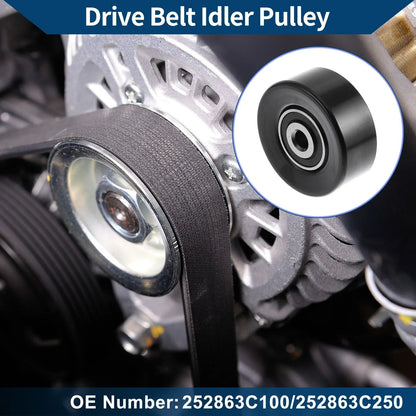 Drive Belt Idler Pulley for Hyundai Santa Fe (2007-2018) 1 x Piece