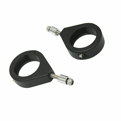 39mm Black Fork Mount Turn Signal Relocation Brackets for Harley Davidson