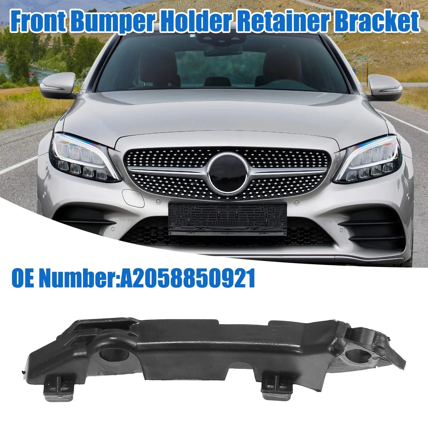 Front Right Upper Bumper Cover Inner Support Bracket for Mercedes C43 AMG