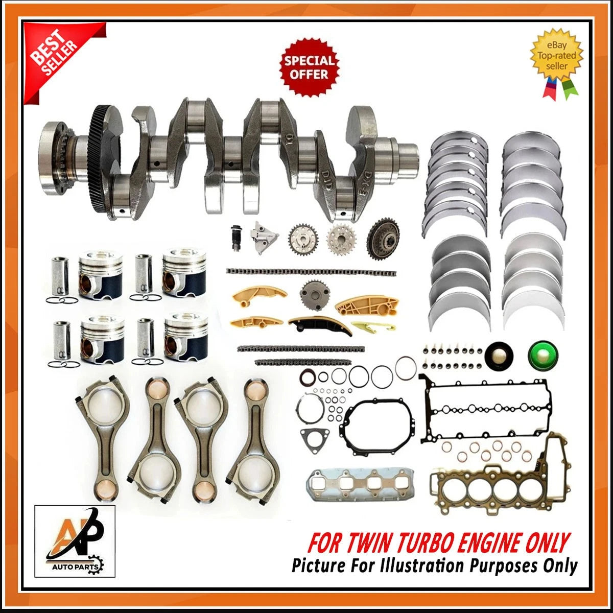 Forged Crankshaft Replacement for Jaguar Land Rover 2.0D 204DTA (2017–2020)