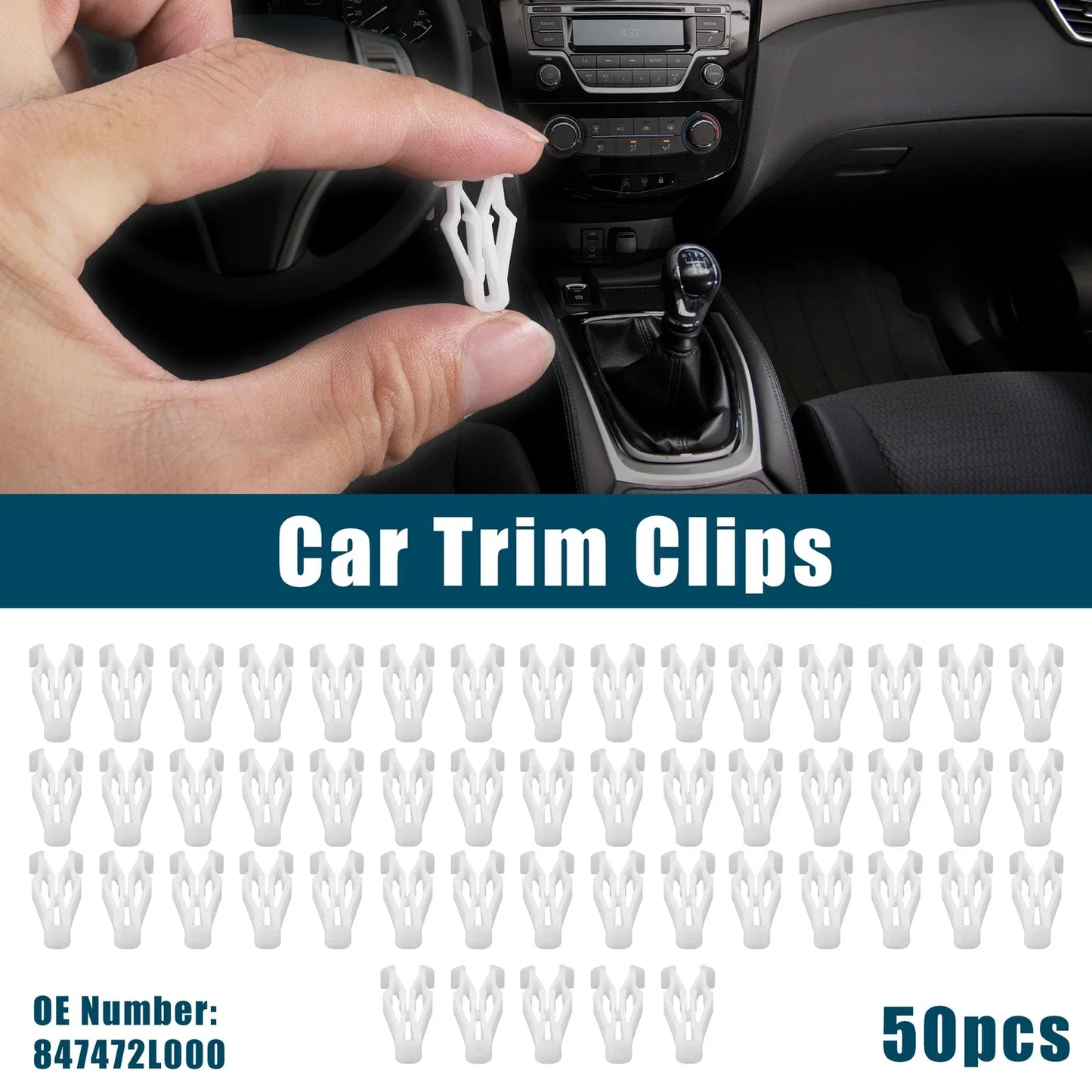 Interior Trim Retainer Clips for Hyundai & Kia - 50 Pcs
