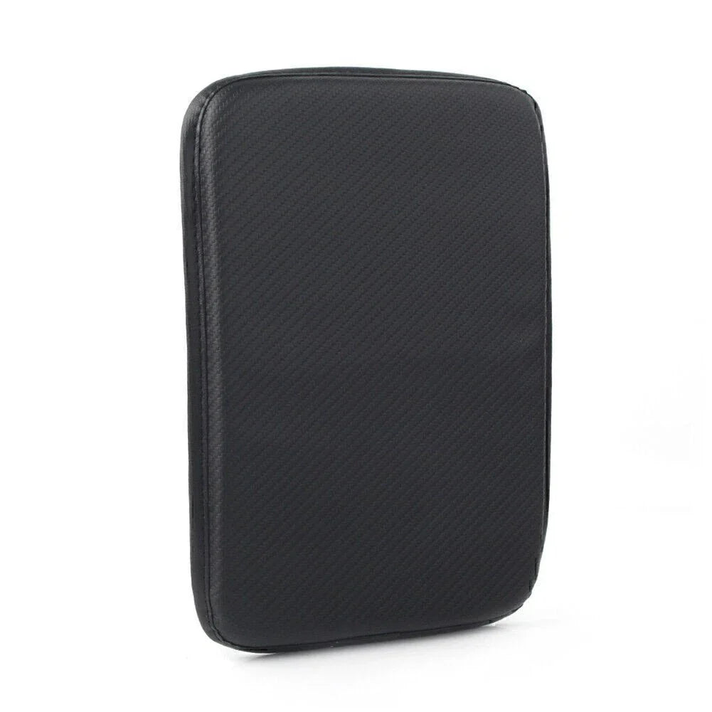 Carbon Fiber Center Console Armrest Cushion Mat Cover for Car