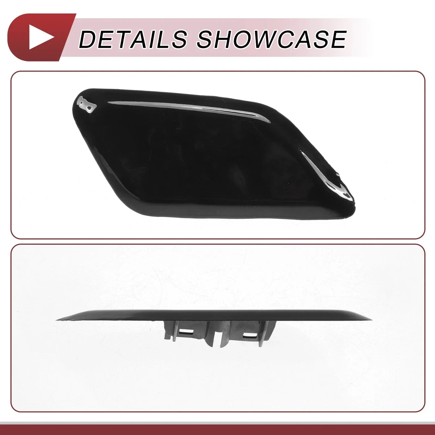 Front Right Washer Nozzle Cover for Honda Odyssey (2009-2014) Black 1 x Cap